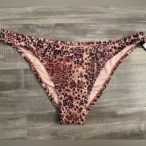 Shade & Shore Womens Extra Cheeky Bikini Bottom Animal Print Size Large New - Picture 4 of 6